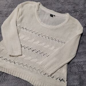 Twik Exclusivite Simons Women's Cream Knit Sweater Size Medium